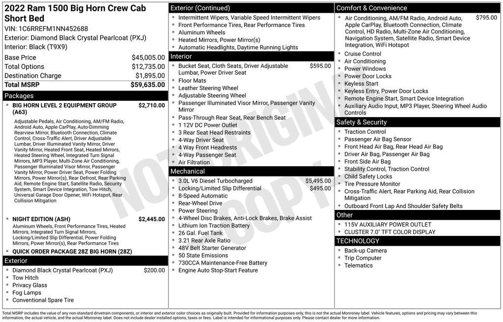 2022 RAM 1500 Big Horn