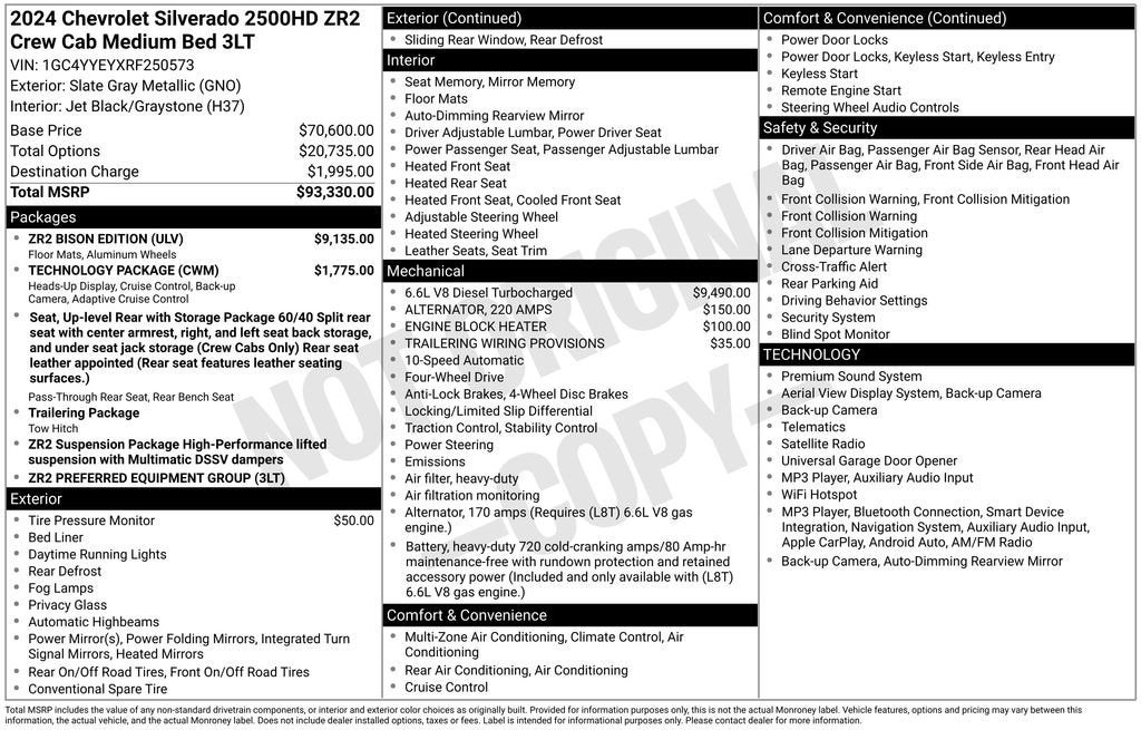 2024 Chevrolet Silverado 2500 HD ZR2