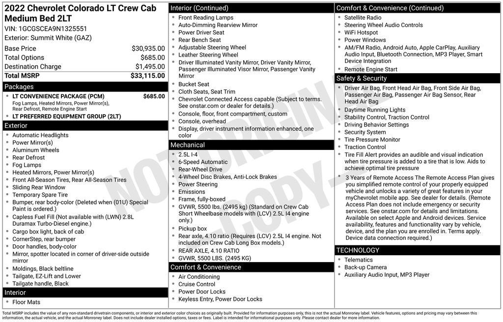 2022 Chevrolet Colorado LT