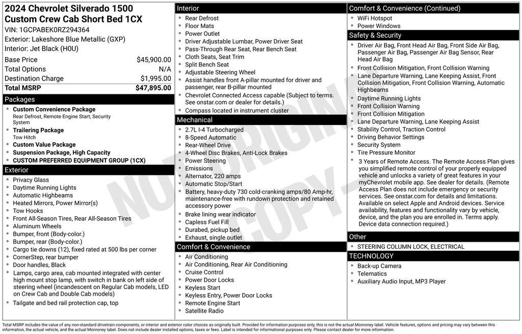 2024 Chevrolet Silverado 1500 Custom