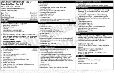 2026 Chevrolet Silverado 1500 LT