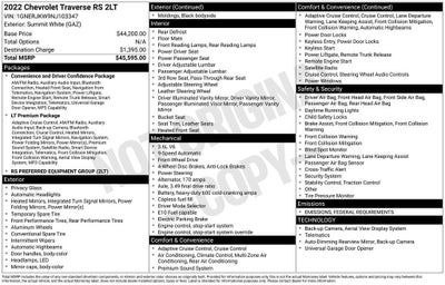 2022 Chevrolet Traverse RS