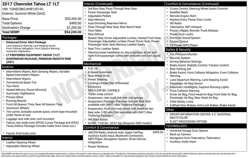 2017 Chevrolet Tahoe LT