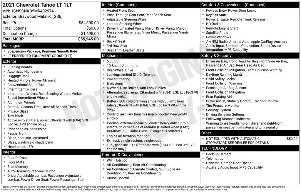 2021 Chevrolet Tahoe LT