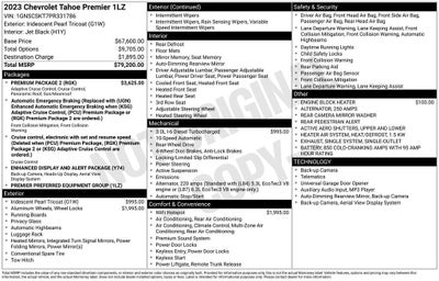 2023 Chevrolet Tahoe Premier