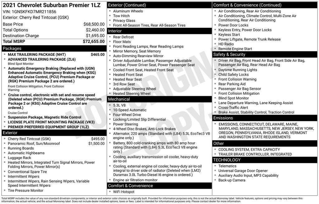 2021 Chevrolet Suburban Premier