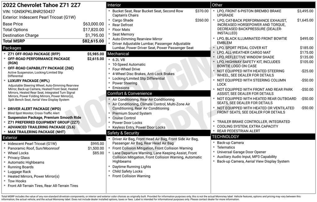 2022 Chevrolet Tahoe Z71