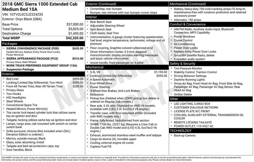 2018 GMC Sierra 1500 DBL CAB 4WD