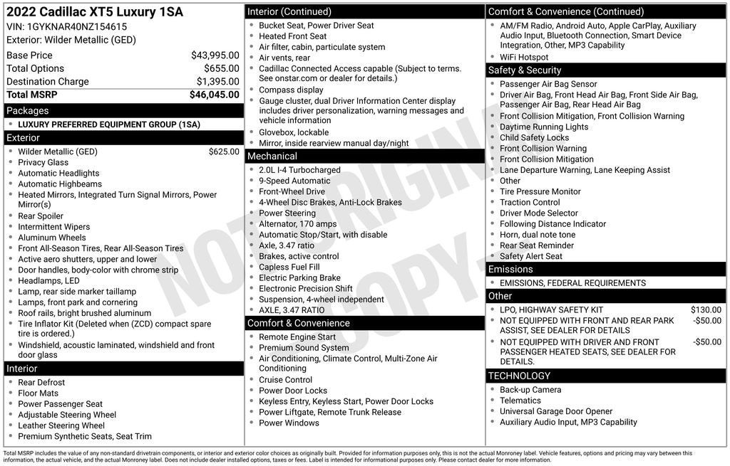 2022 Cadillac XT5 Luxury