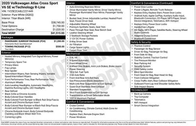 2020 Volkswagen Atlas Cross Sport 3.6L V6 SE w/Technology
