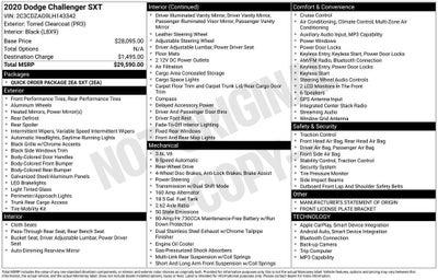 2020 Dodge Challenger SXT