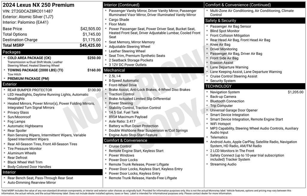 2024 Lexus NX 250 Premium