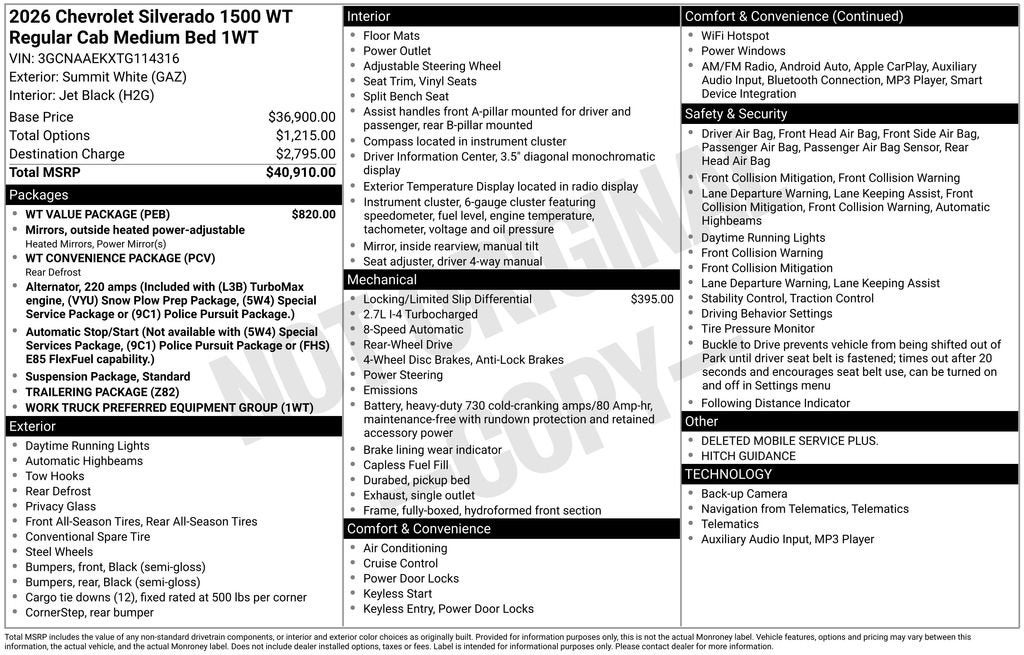 2026 Chevrolet Silverado 1500 WT