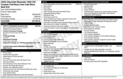 2022 Chevrolet Silverado 1500 LTD Custom Trail Boss