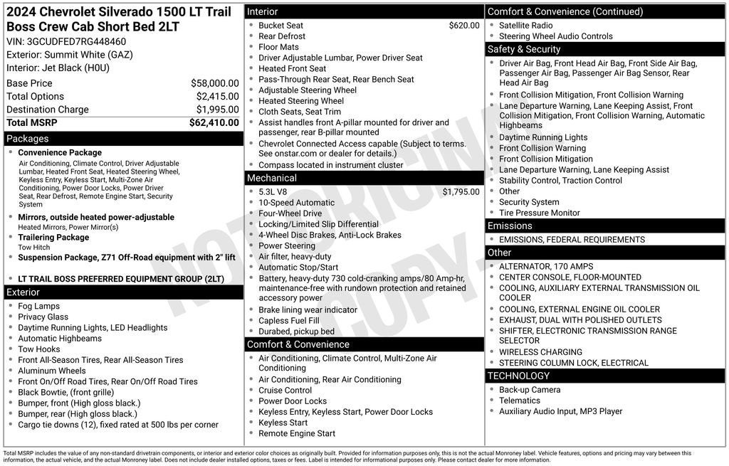 2024 Chevrolet Silverado 1500 LT Trail Boss