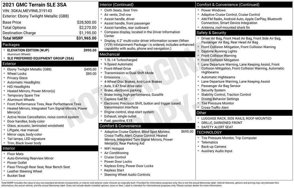 2021 GMC Terrain SLE