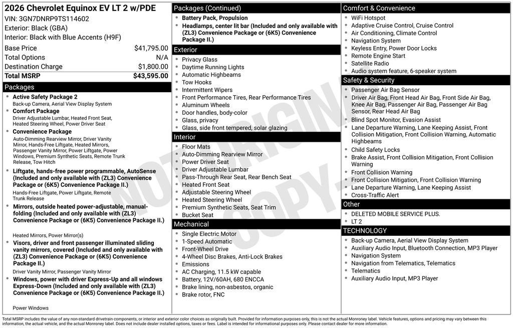 2026 Chevrolet Equinox EV LT