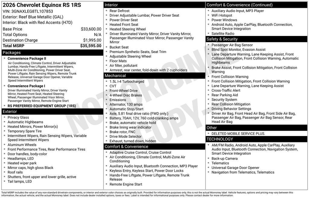 2026 Chevrolet Equinox RS
