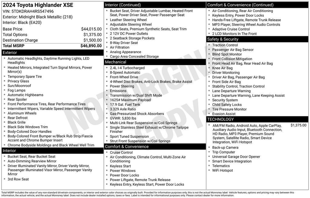 2024 Toyota Highlander LE