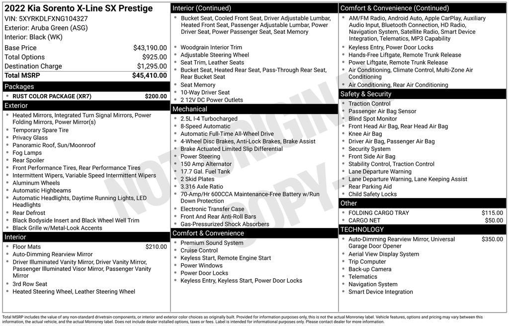 2022 Kia Sorento X-Line SX Prestige