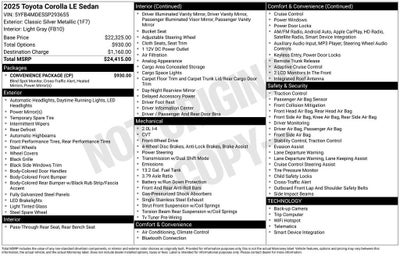 2025 Toyota Corolla LE