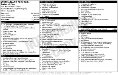 2024 Mazda Mazda CX-90 3.3 Turbo Preferred Plus