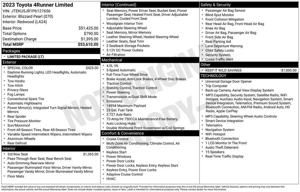 2023 Toyota 4Runner Limited