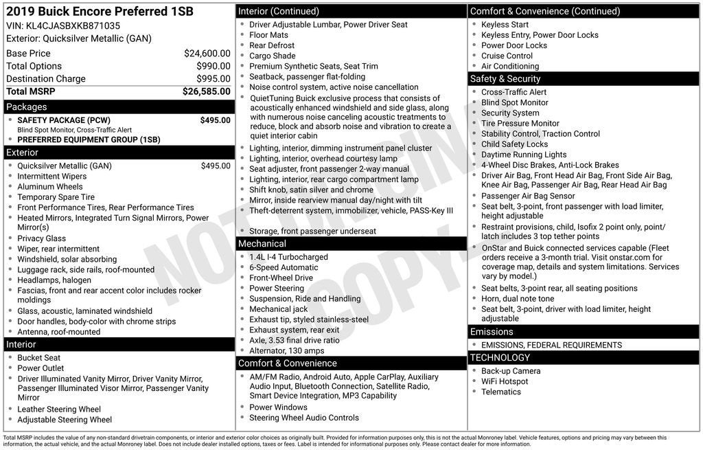 2019 Buick Encore Preferred