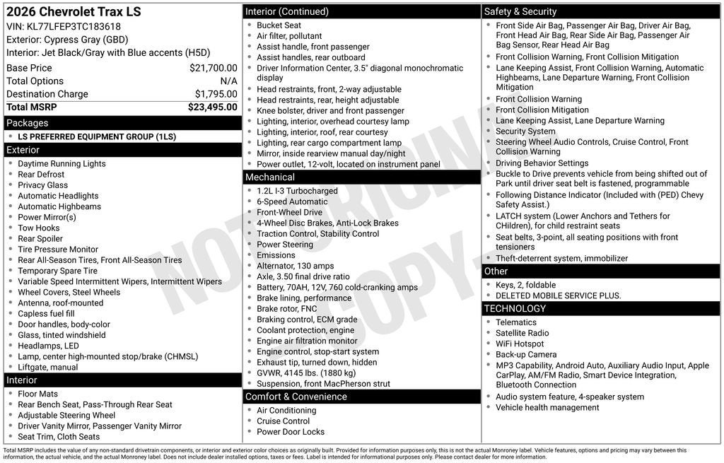 2026 Chevrolet Trax LS