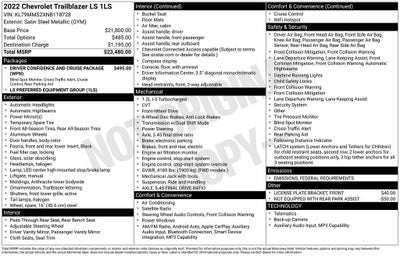 2022 Chevrolet Trailblazer LS