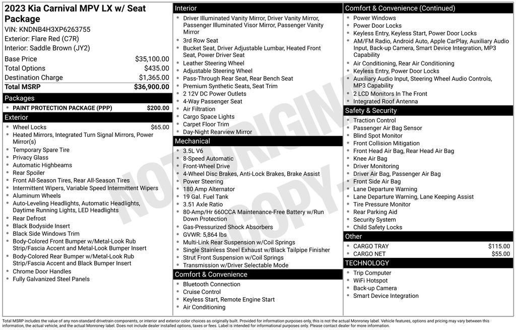 2023 Kia Carnival LX