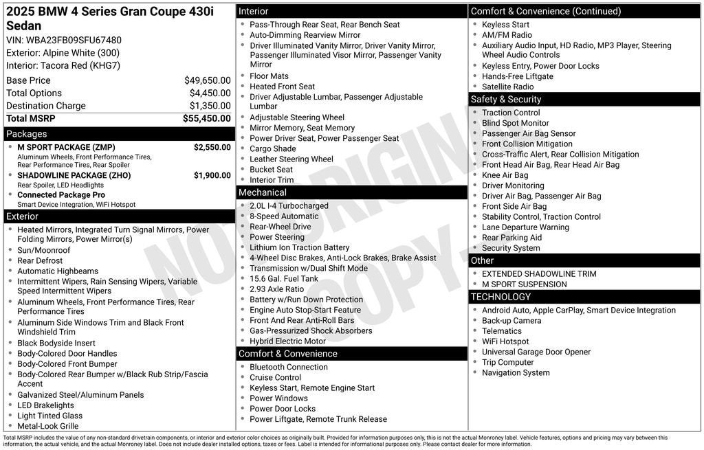 2025 BMW 4 Series 430i