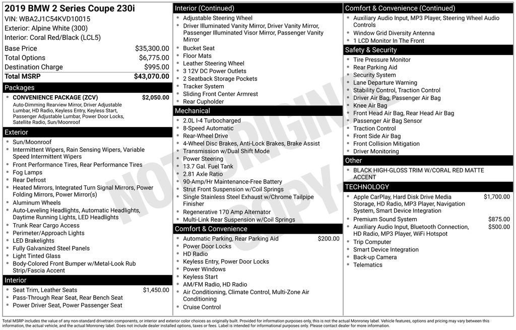 2019 BMW 2 Series 230i