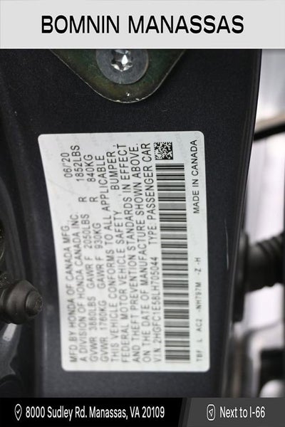 2020 Honda Civic Si Sedan 4DR SDN SI MT