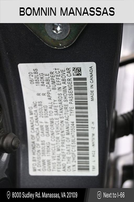 2020 Honda Civic Si Sedan 4DR SDN SI MT