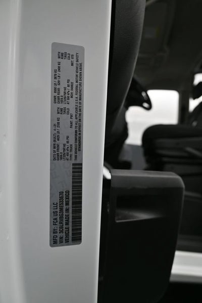2021 RAM ProMaster 1500 Cargo Van High Roof 136" WB