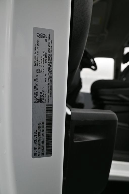 2021 RAM ProMaster 1500 Cargo Van High Roof 136" WB