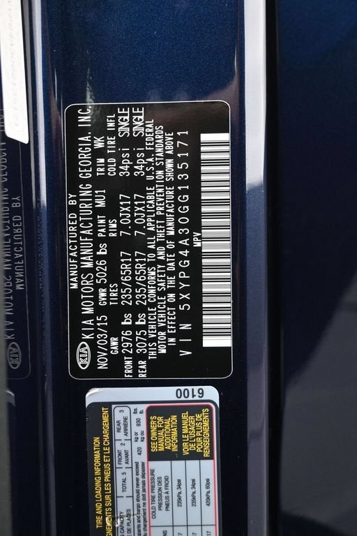 2016 Kia Sorento 2.4L LX