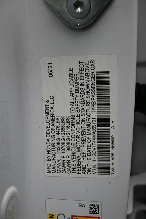 2021 Honda Accord Sedan Sport SE