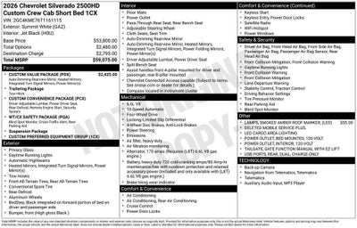 2026 Chevrolet Silverado 2500 HD Custom