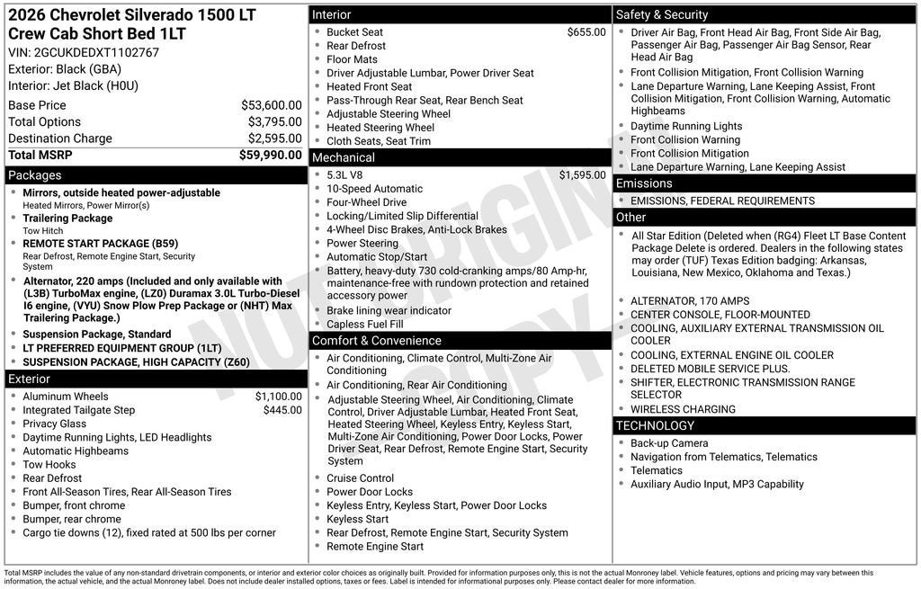 2026 Chevrolet Silverado 1500 LT