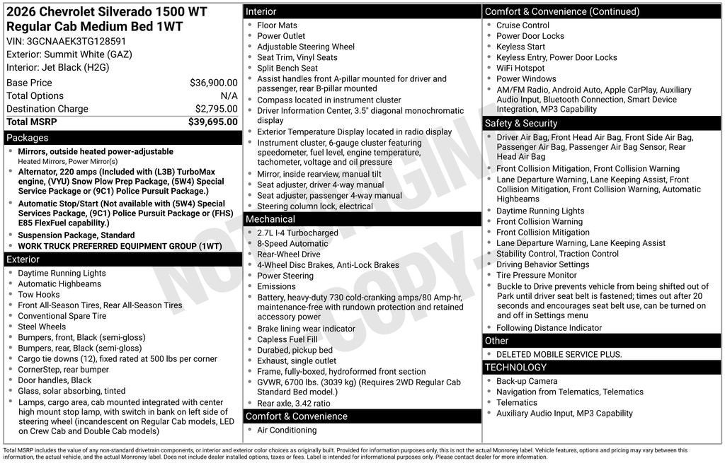 2026 Chevrolet Silverado 1500 WT