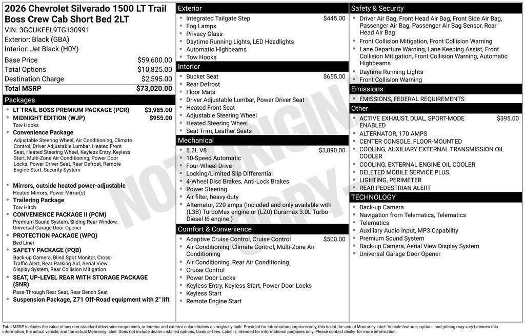 2026 Chevrolet Silverado 1500 LT Trail Boss