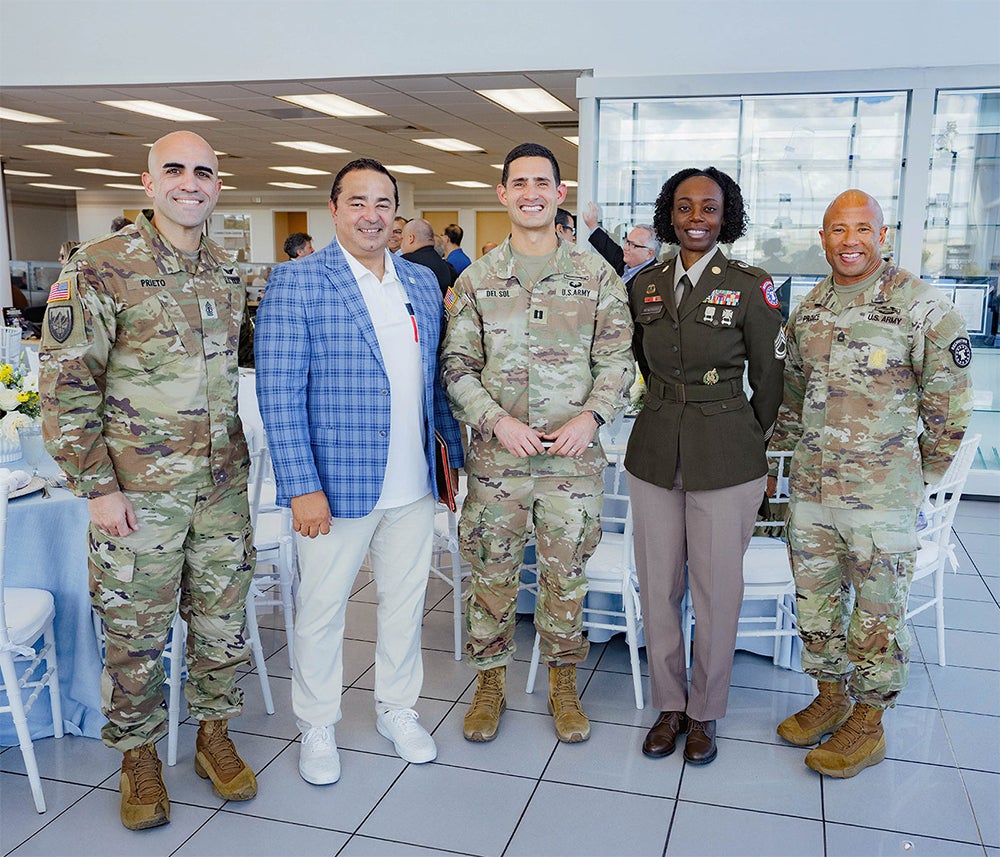 Military service member displaying leadership and courage